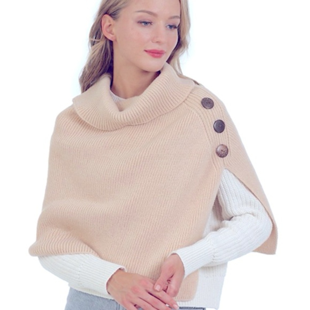 Pink Fadivo Side Button Shawl New With Tags